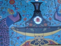 Contemporary Catalina Style Mural- Close Up