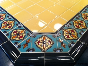 Decorative Tiles with Matching Trim - Chairrails