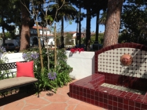 Santa Monica Spanish Home- Red Fountain