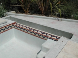 Zig Zag Pool Tiles - Water Line and Top Ledge