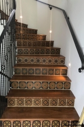 Custom Stair Risers - 4 Deco Tile Patterns