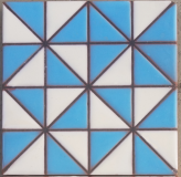 Pinwheel-blue 6x6 Modern Tile