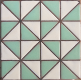 Pinwheel-green 6x6 Modern Tile