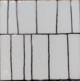White on White Thatch 6x6 Modern Tile