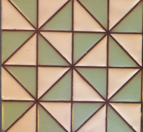 Pinwheel Green 6x6 Modern Tile
