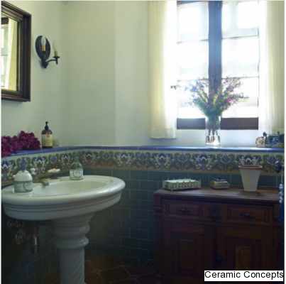 Decorative Bathroom Tles - Artichoke Liner