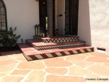 Stair Risers -Black and White Diagonal and Zig Zags