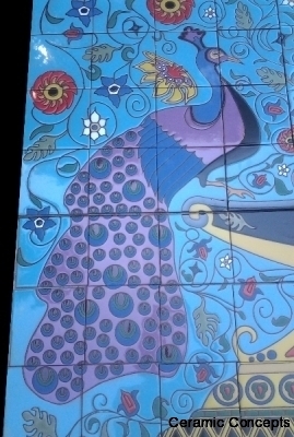 Contemporary Catalina Style Mural- Close Up2