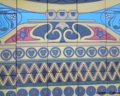 Contemporary Catalina Style Mural- Close Up3