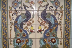 Catalina Double Peacock Tile Mural