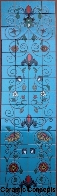 Contemporary Peacock Mural - Niche Panel